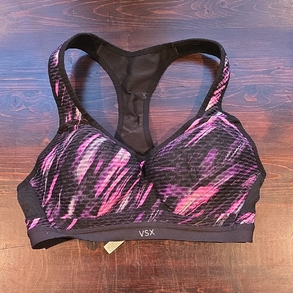 VSX Sport Dynamic Pink and Black Sports Bra - Picture 1 of 3